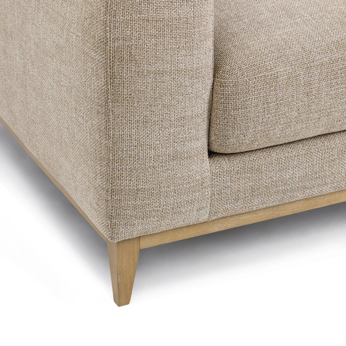 032 SI-2537772 | Closeup | Donovan Sofa by Classic Home in bisque. Made from 100% polyester, ash wood in a modern style.