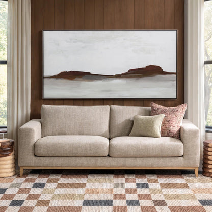 Donovan Sofa by Classic Home in bisque. Made from 100% polyester, ash wood in a modern style.