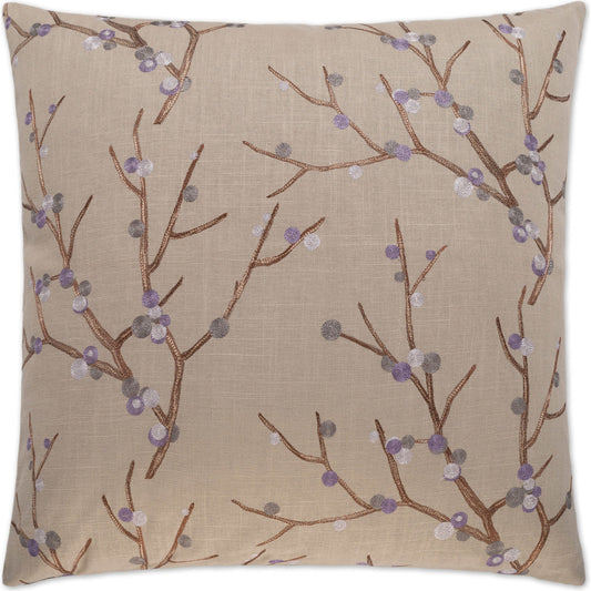 Sprout by DV Kap Home in cream, purple. Made from 39% linen, 61% rayon in a modern style.