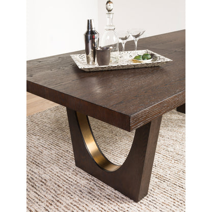 Verbatim Rectangular Dining Table by Artistica Home in rich brown cerused. Made from unique in a modern style.