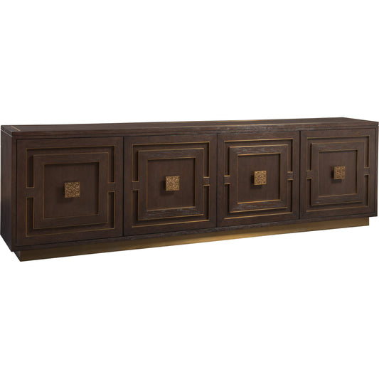 Verbatim Media Console by Artistica Home in rich brown cerused. Made from unique in a transitional style.