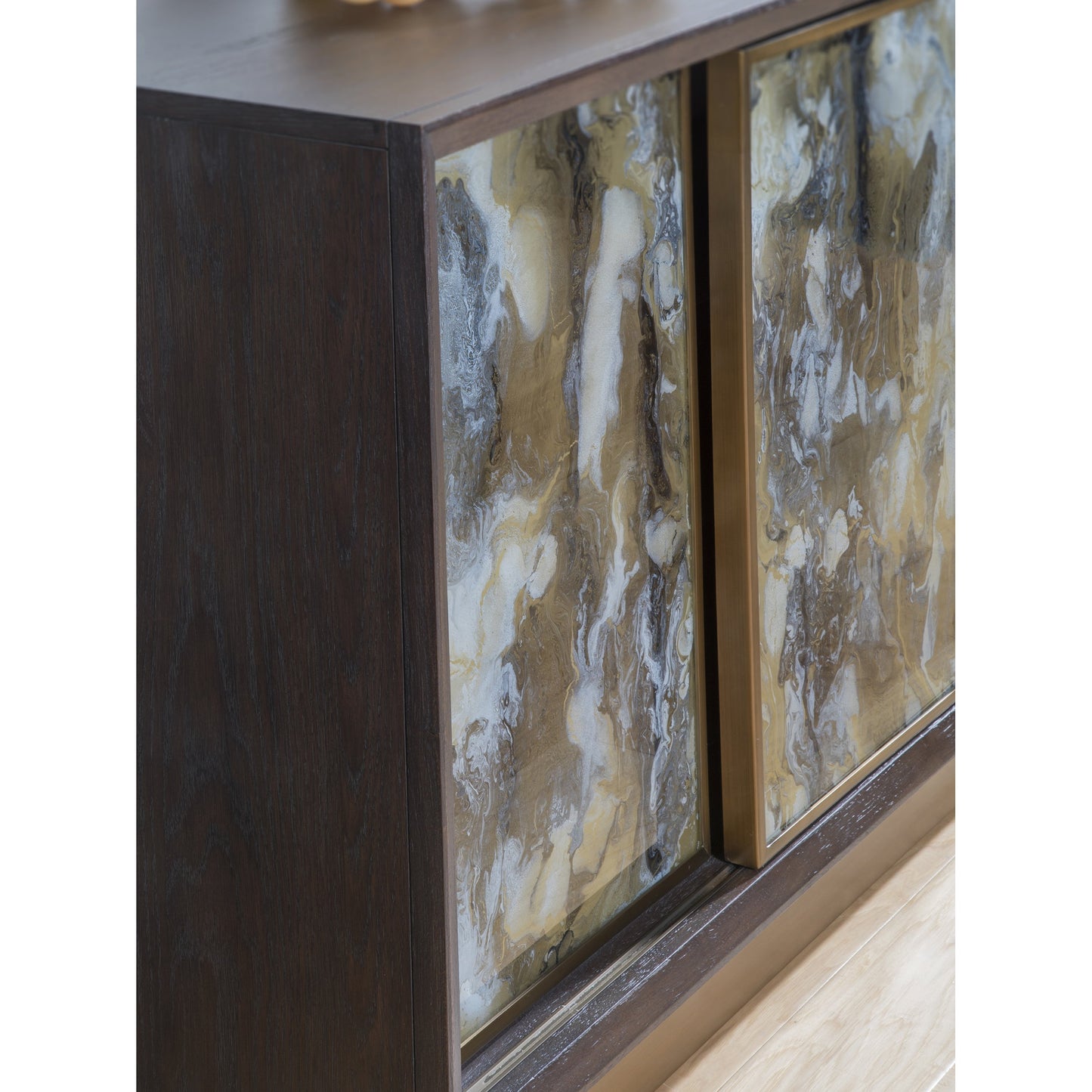005 SR-834708 | Closeup | Verbatim Media Console by Artistica Home. Made from unique in a eclectic & global style.