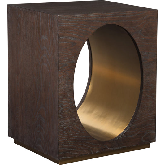 Verbatim Rectangular End Table by Artistica Home in rich brown cerused. Made from unique in a modern style.