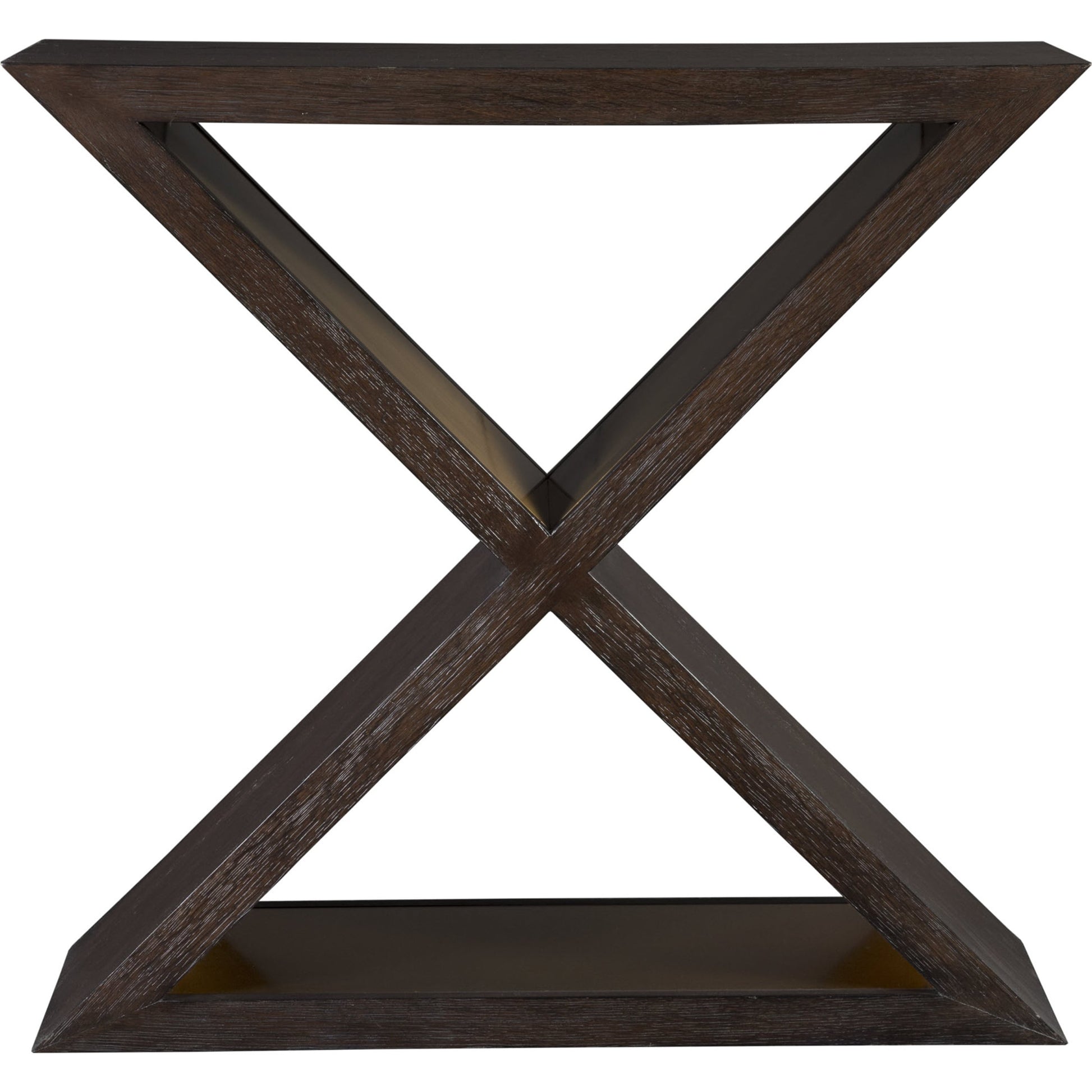 Verbatim X Console by Artistica Home in rich brown cerused. Made from unique in a modern style.