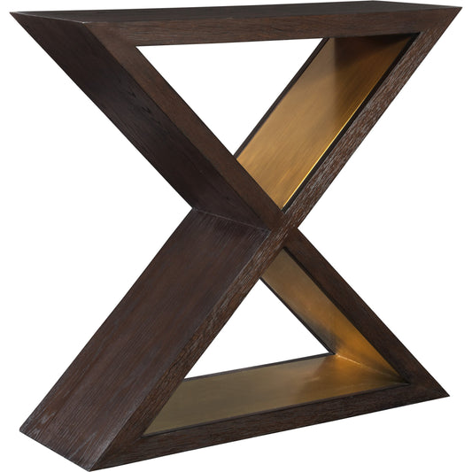 Verbatim X Console by Artistica Home in rich brown cerused. Made from unique in a modern style.