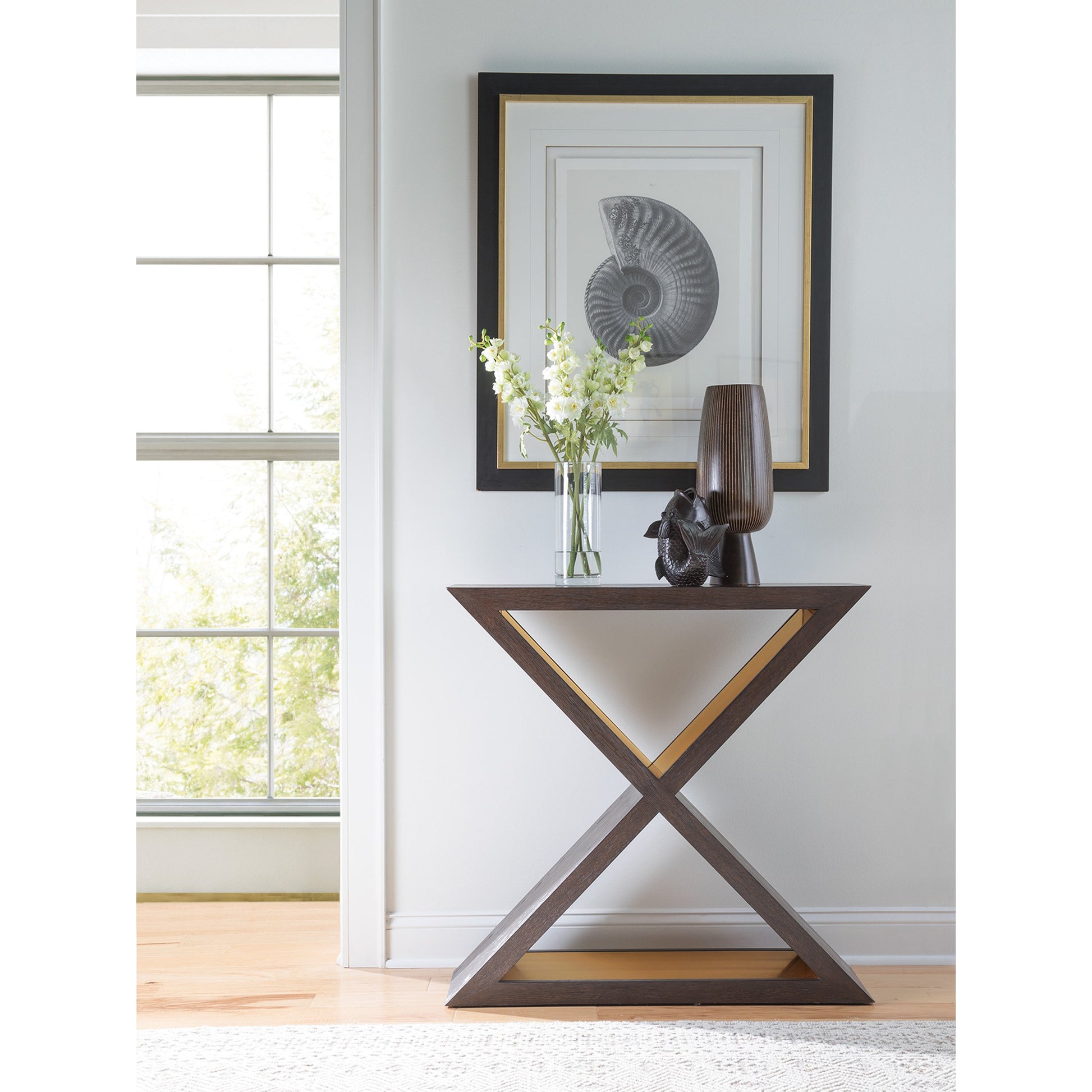 Verbatim X Console by Artistica Home in rich brown cerused. Made from unique in a modern style.