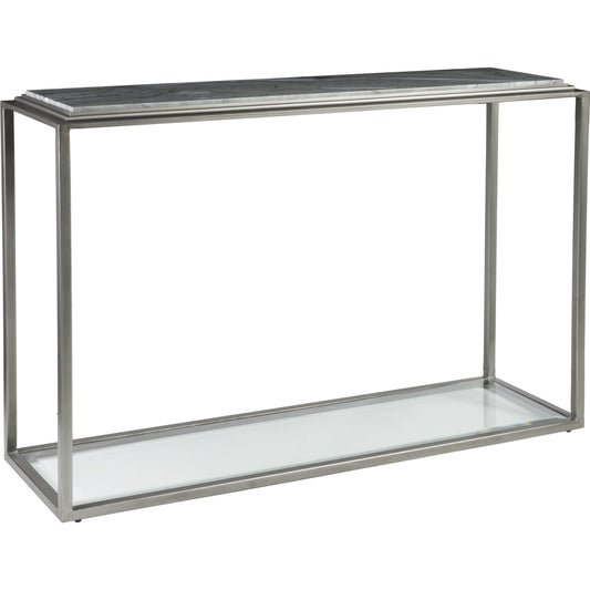 Treville Console by Artistica Home in antiqued silver leaf. Made from unique in a modern style.