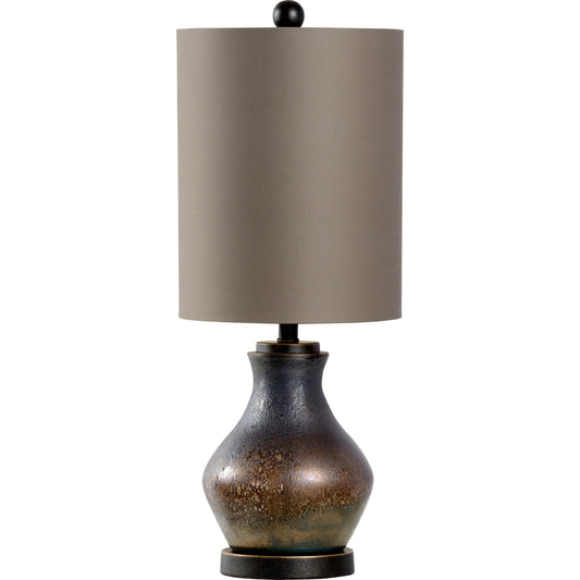 Stoneridge Lamp by Wildwood in brown. Made from crystal, glass in a modern style.