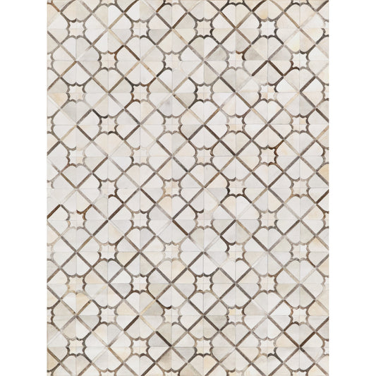 Natural Hide Rug - Ivory, Medium Gray, Multi by Exquisite Rugs in ivory/medium gray/multi. Made from ivory in a unique style.