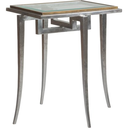 Huxley Rectangular Spot Table by Artistica Home in iron, antique brass. Made from unique in a modern style.