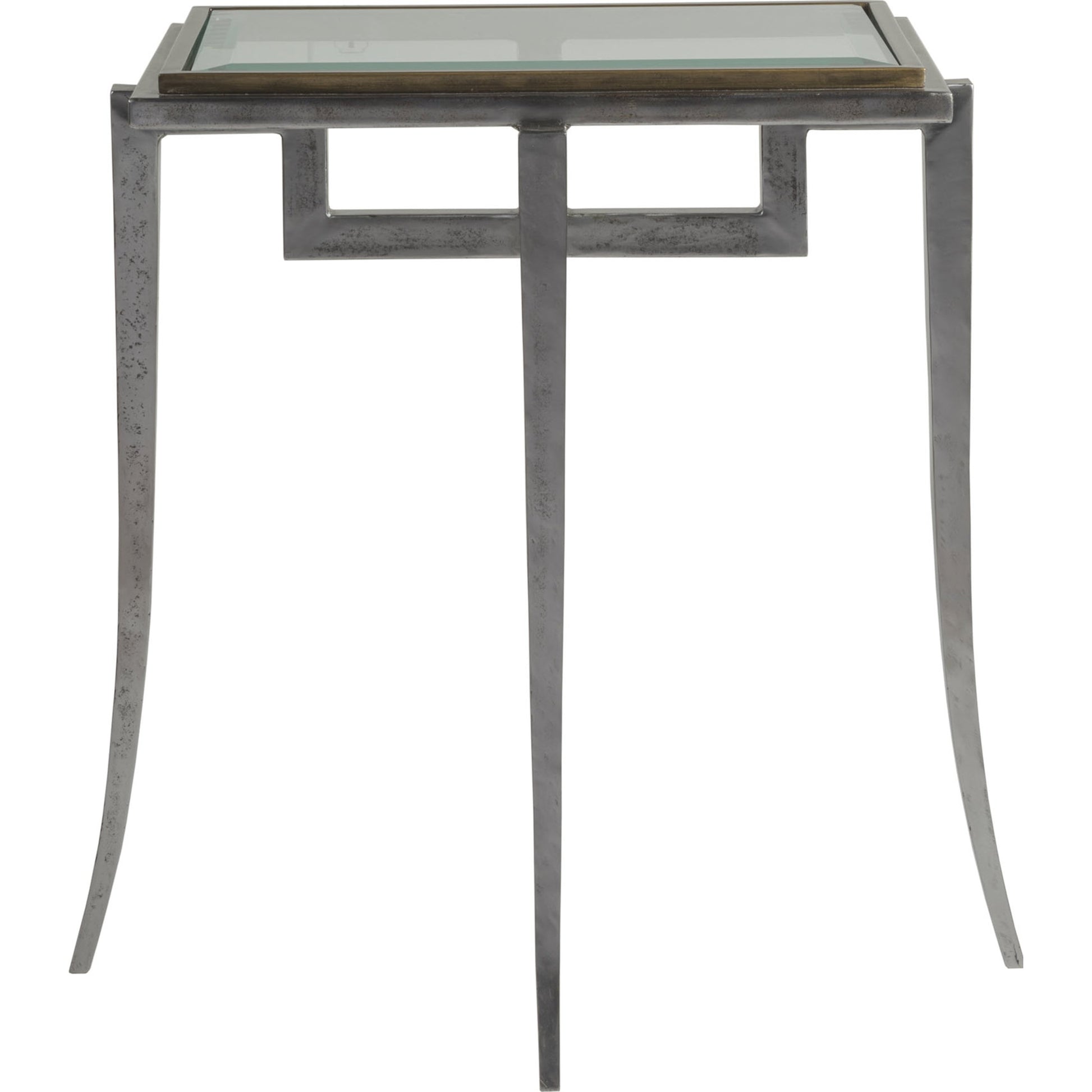 Huxley Rectangular Spot Table by Artistica Home in iron, antique brass. Made from unique in a modern style.