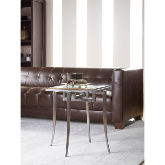 Huxley Rectangular Spot Table by Artistica Home in iron, antique brass. Made from unique in a modern style.