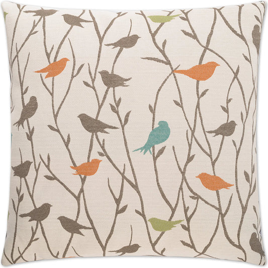Twitter Pillow by DV Kap Home in orange, grey. Made from 68% cotton, 32% polyester in a unique style.