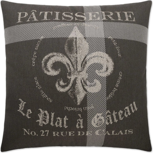 Patisserie Pillow by DV Kap Home in grey. Made from 63.02% polyester, 26.63% cotton, 10.35% rayon in a unique style.