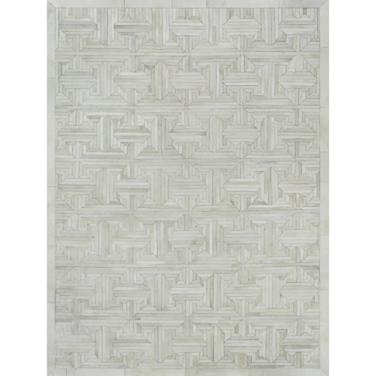 Natural Hide 2178 Rug by Exquisite Rugs in ivory. Made from leather hide in a unique style.