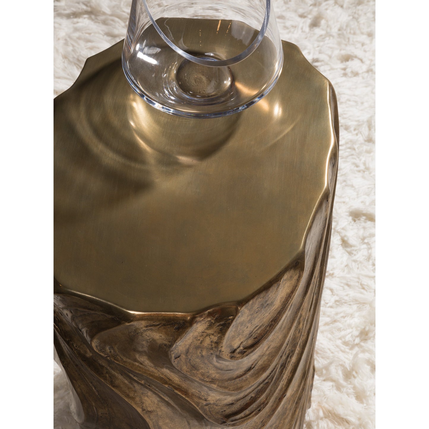 002 SR-834254 | Closeup | Catalan Oval Drum Table by Artistica Home. Made from unique in a modern style.