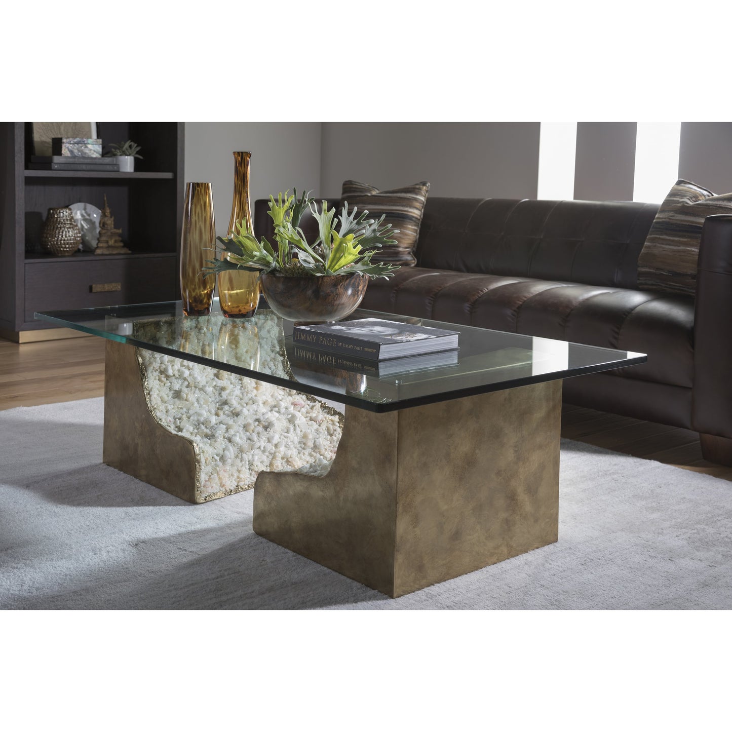 004 SR-834162 | Lifestyle | Apricity Rectangular Cocktail Table by Artistica Home. Made from unique in a rustic style.