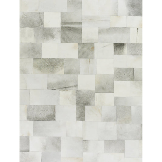 Natural Hide 2189 Rug by Exquisite Rugs in silver, gray. Made from leather hide in a unique style.