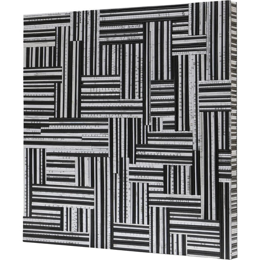 D-Bodhi Wall Deco Artwork by LH Imports in black, white. Made from white recycled magazine paper in a unique style.