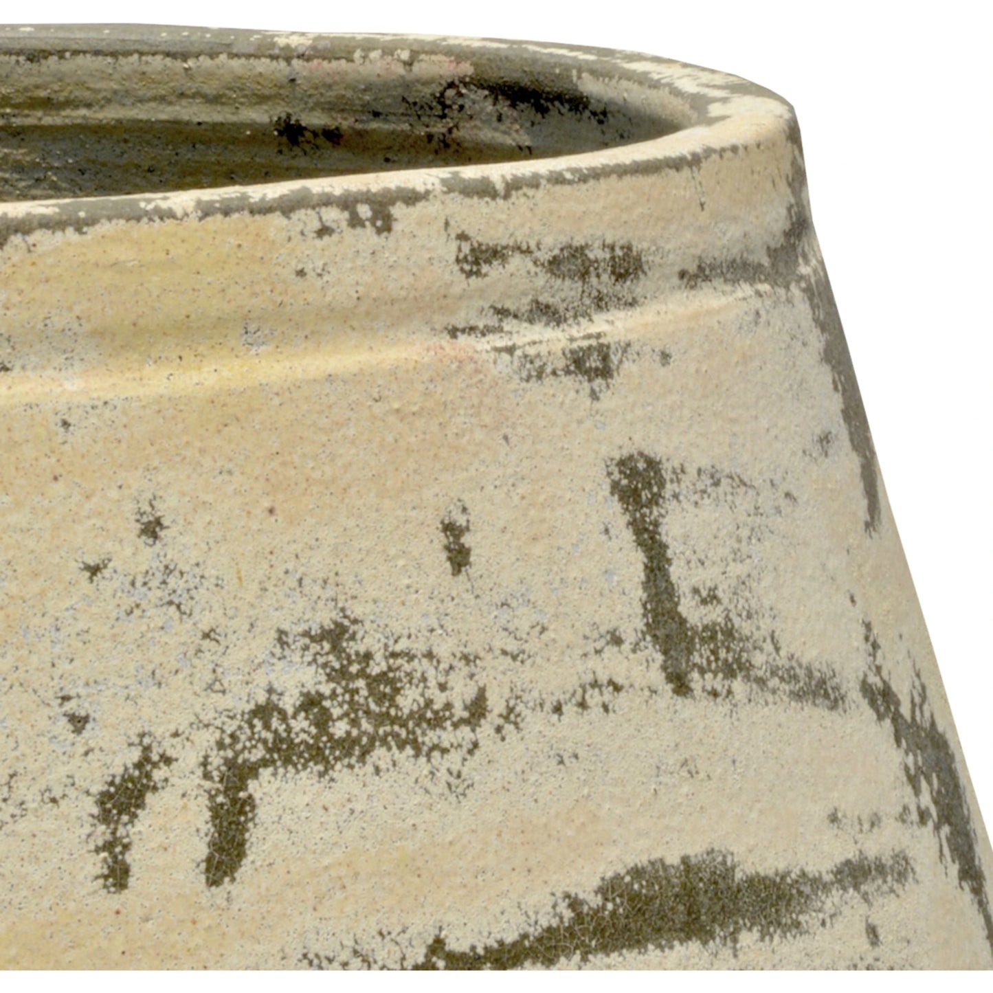 007 SI-1924182 | Closeup | Sicilia Antique White Planter by Currey and Company in greenish white. Made from terracotta in a modern style.