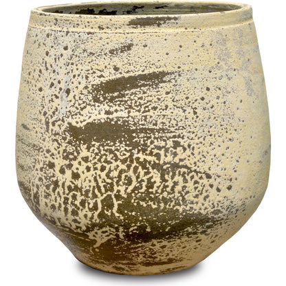 Sicilia Antique White Planter by Currey and Company in greenish white. Made from terracotta in a modern style.