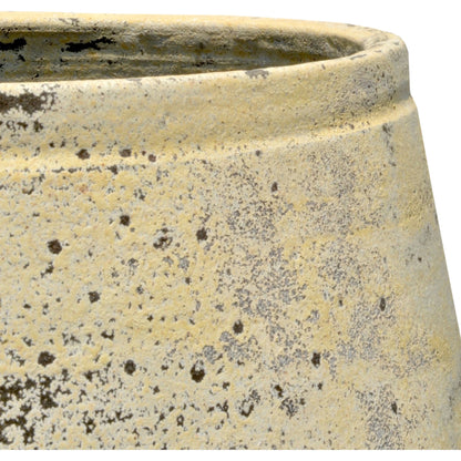 Sicilia Antique White Planter by Currey and Company in greenish white. Made from terracotta in a modern style.