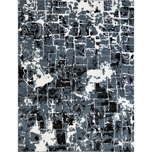 Cecily 2201 Rug by Exquisite Rugs in black, gray. Made from wool, bamboo silk in a unique style.