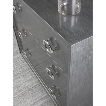 Iridium Hall Chest by Artistica Home in gray silver crosshatch. Made from unique in a transitional style.