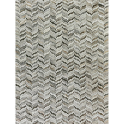 Natural Hide Rug II by Exquisite Rugs in silver. Made from leather hide in a unique style.