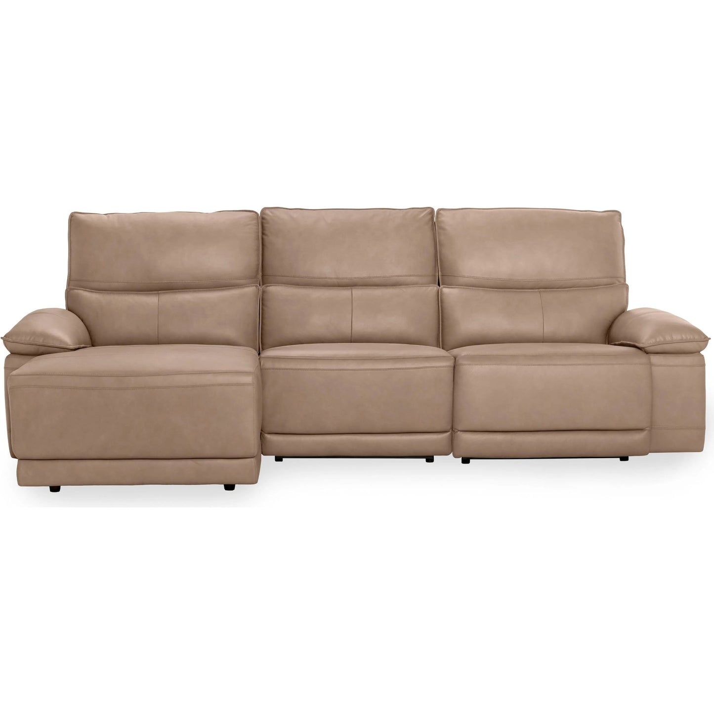 003 SI-2259087 | Additional Silo | Branford Leather Power Recliner Sectional Sofa by Classic Home in camel. Made from top grain leather in a traditional style.