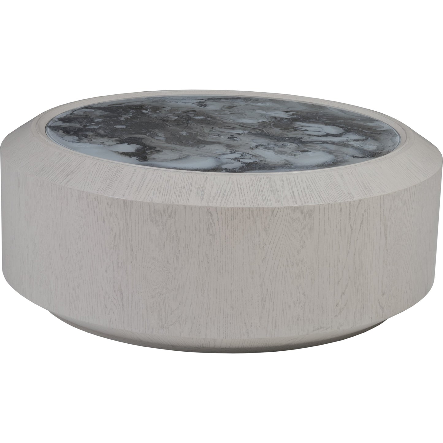 001 SR-834445 | Primary Silo | Metaphor Round Cocktail Table by Artistica Home in white sandblast. Made from unique in a modern style.