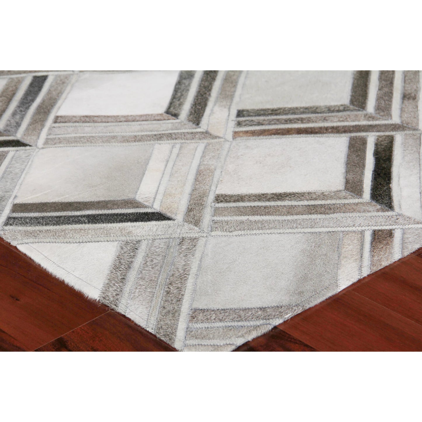 003 SI-2221748,SI-2221749,SI-2293589 | Closeup | Natural Hide Rug V by Exquisite Rugs. Made from leather hide in a unique style.