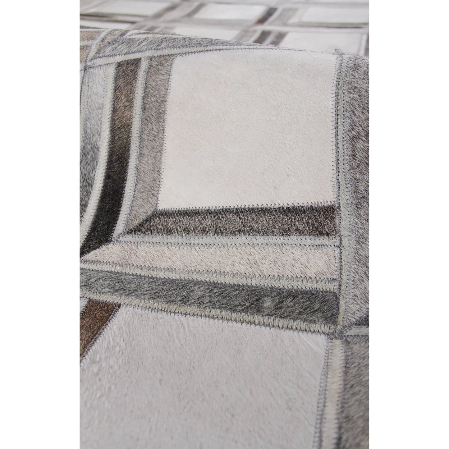 001 SI-2221748,SI-2221749,SI-2293589 | Closeup | Natural Hide Rug V by Exquisite Rugs. Made from leather hide in a unique style.