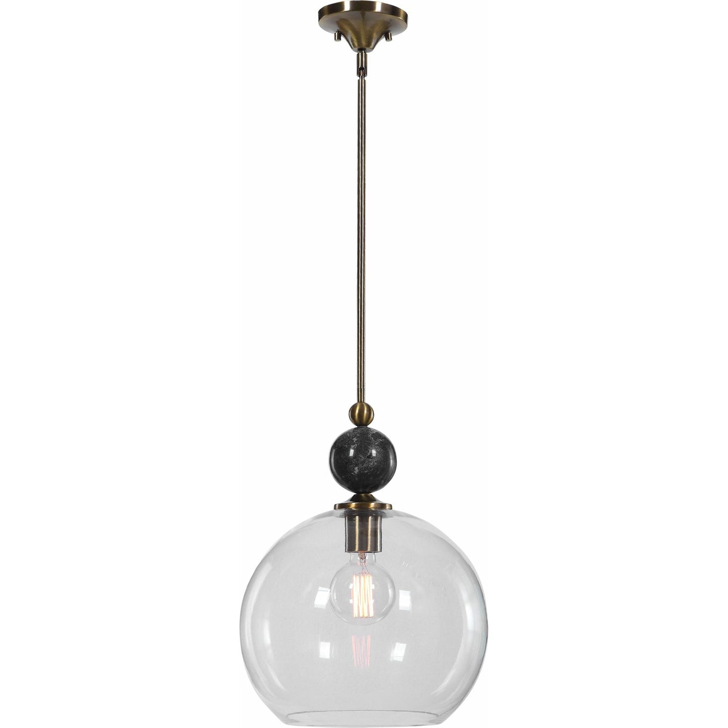 001 SR-766681 | Primary Silo | Mendota Pendant by Uttermost. Made from glass, iron, marble in a transitional style.