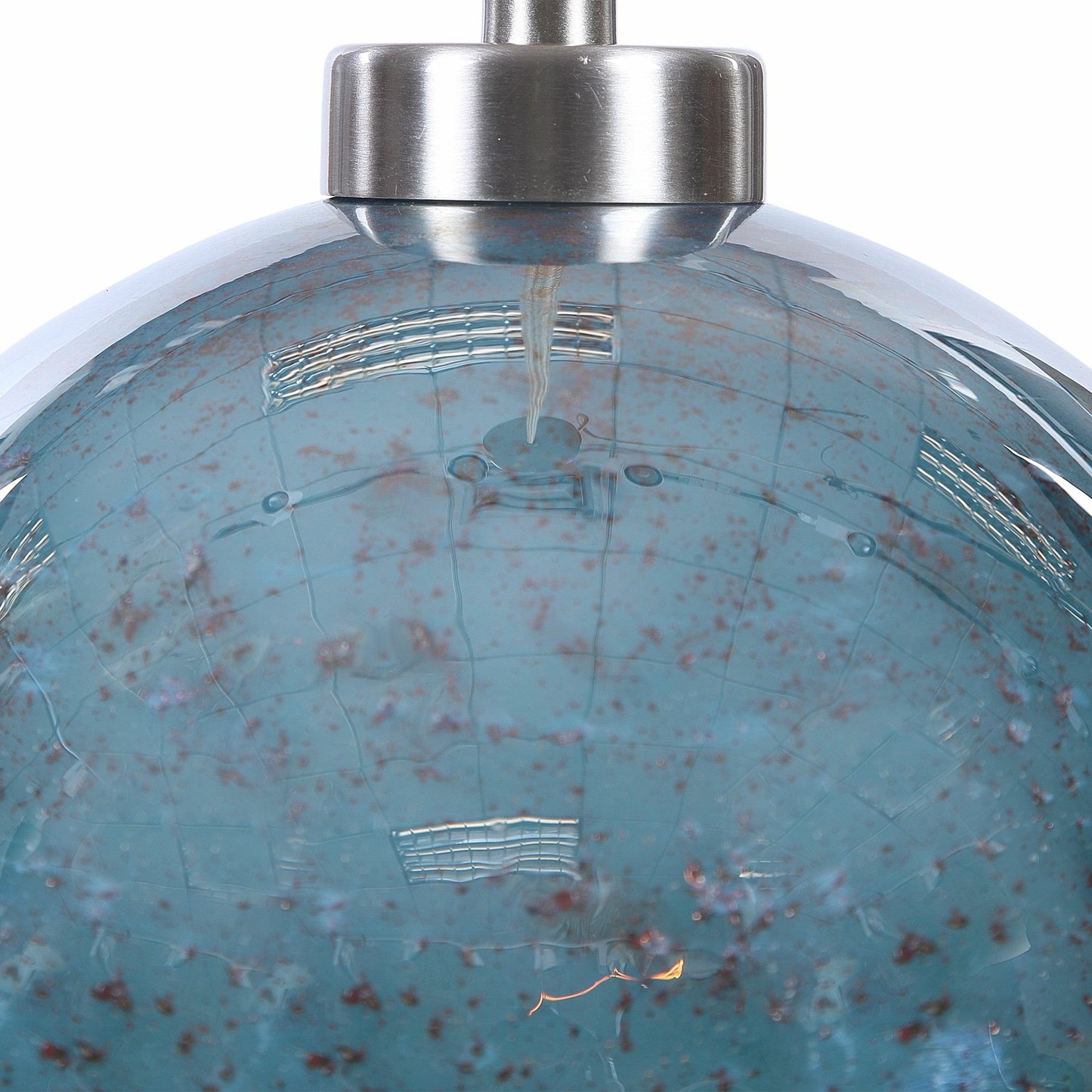 002 SR-801625 | Closeup | GEM Mini Pendant by Uttermost. Made from steel, glass in a modern style.