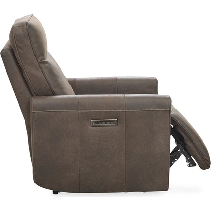Vivica Power Recliner Accent Chair by Classic Home. Made from 100% top grain leather, acacia plywood, metal in a traditional style.