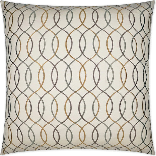 Whitney Pillow by DV Kap Home in tan. Made from 81% cotton, 19% rayon in a unique style.