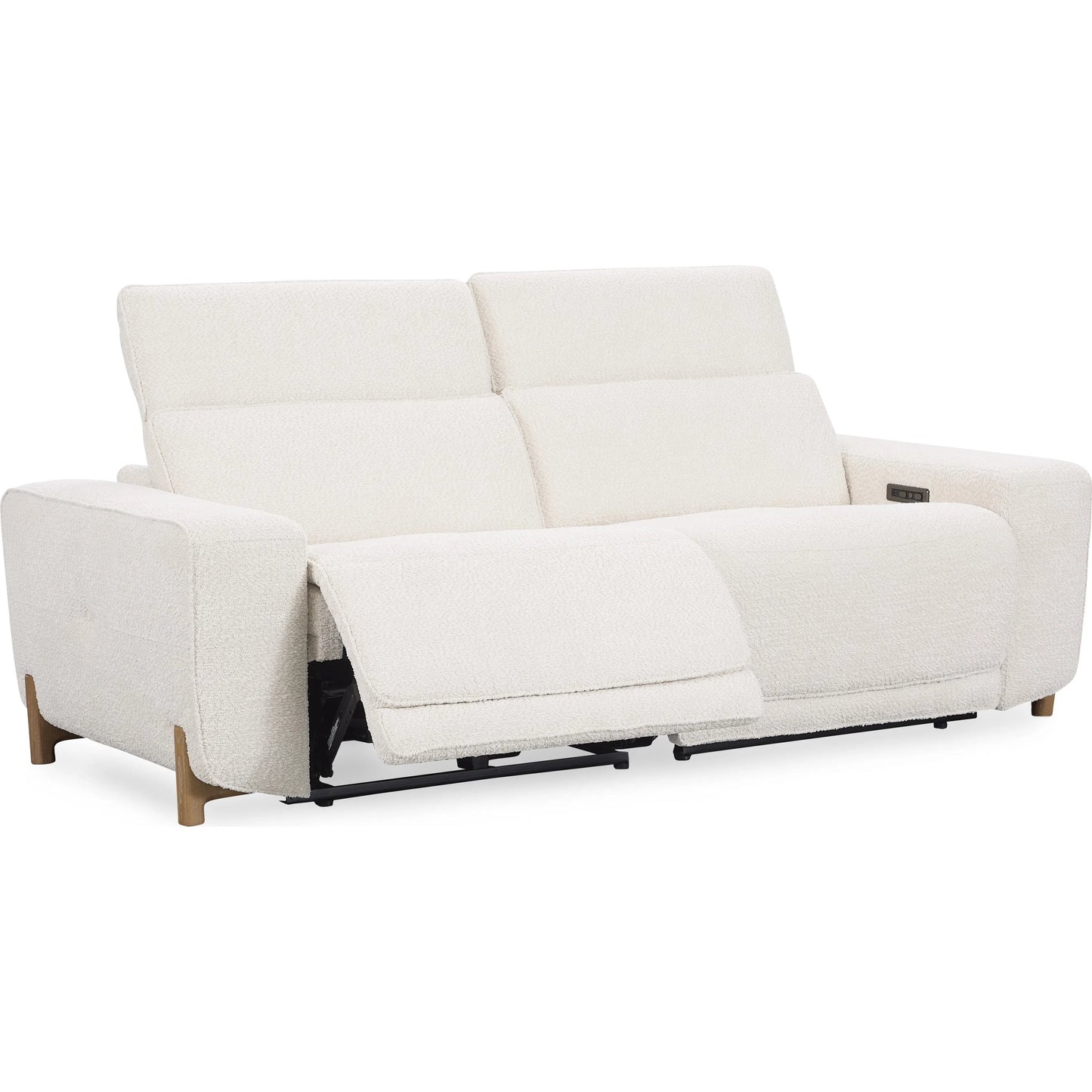 013 SI-2388514 | Additional Silo | Darrow Zero Gravity Power Recliner Upholstered Fabric Sofa by Classic Home in white. Made from 100% polyester, acacia mangium wood, metal in a transitional style.