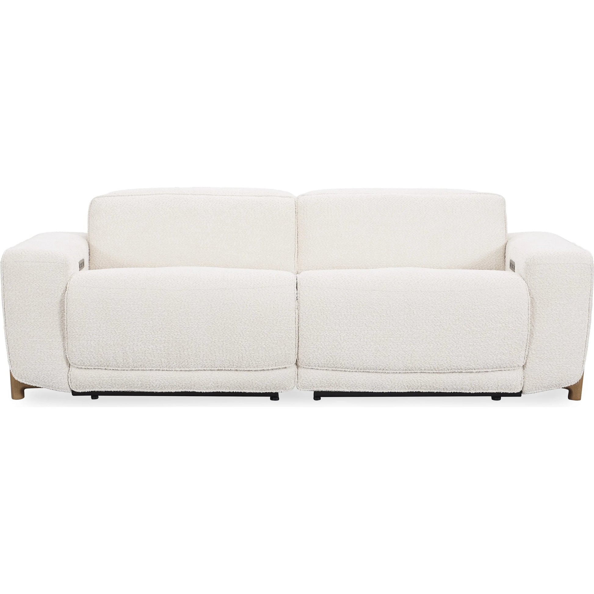 Darrow Zero Gravity Power Recliner Upholstered Fabric Sofa by Classic Home in white. Made from 100% polyester, acacia mangium wood, metal in a transitional style.