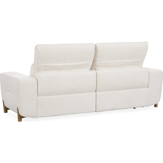 Darrow Zero Gravity Power Recliner Upholstered Fabric Sofa by Classic Home in white. Made from 100% polyester, acacia mangium wood, metal in a transitional style.