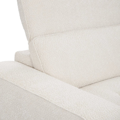 Darrow Zero Gravity Power Recliner Upholstered Fabric Sofa by Classic Home in white. Made from 100% polyester, acacia mangium wood, metal in a transitional style.
