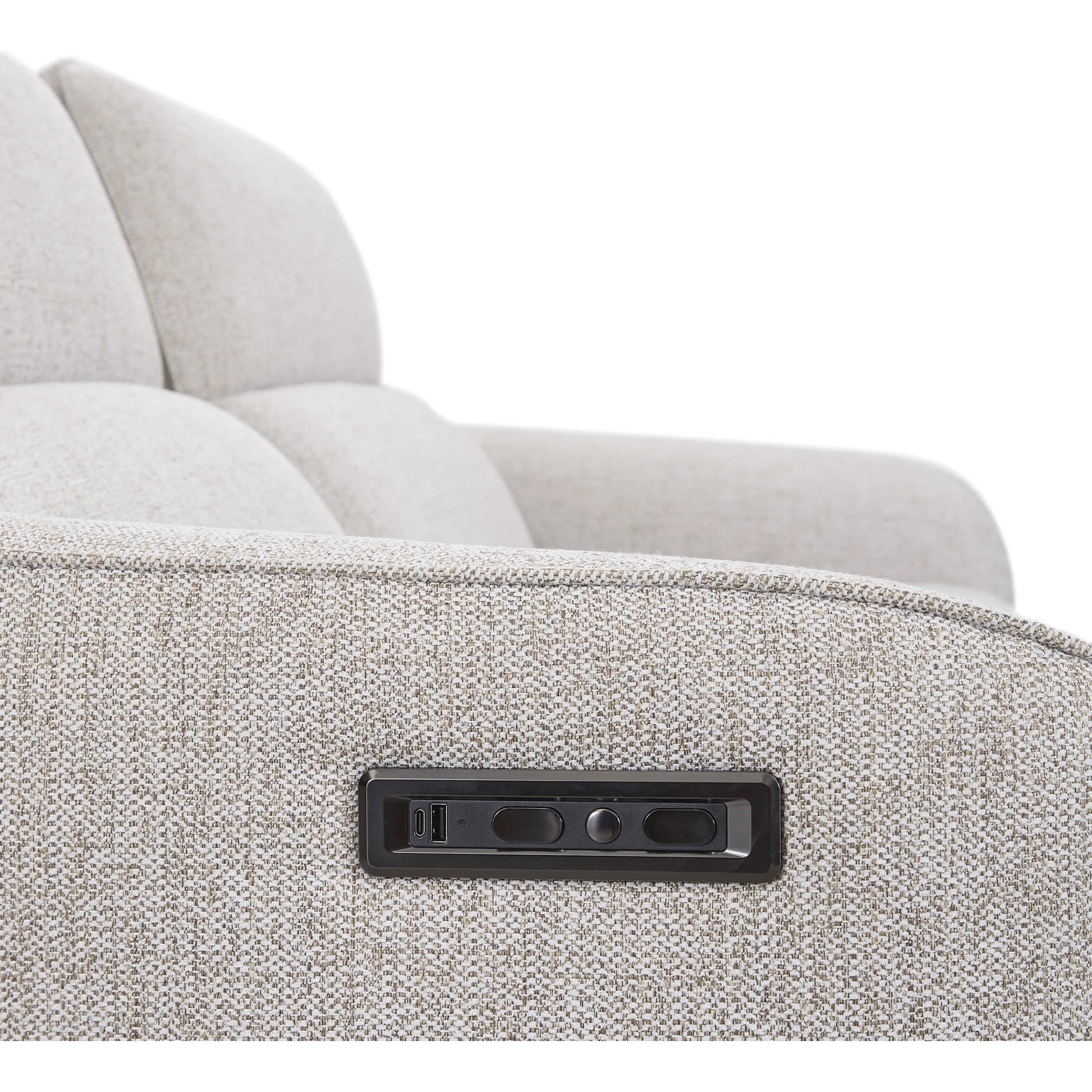 Kadon Zero Gravity Power Recliner Upholstered Fabric Sofa by Classic Home in charcoal. Made from 100% polyester, acacia mangium wood, metal in a transitional style.