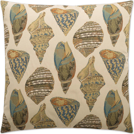 She Shells Pillow by DV Kap Home in sand. Made from 84% polyester, 16% rayon in a unique style.
