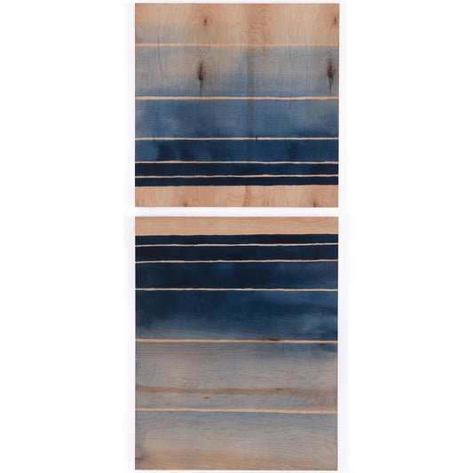 Deep End Diptych by Jess Engle by Four Hands in maple box. Made from american maple in a cottage & farmhouse style.