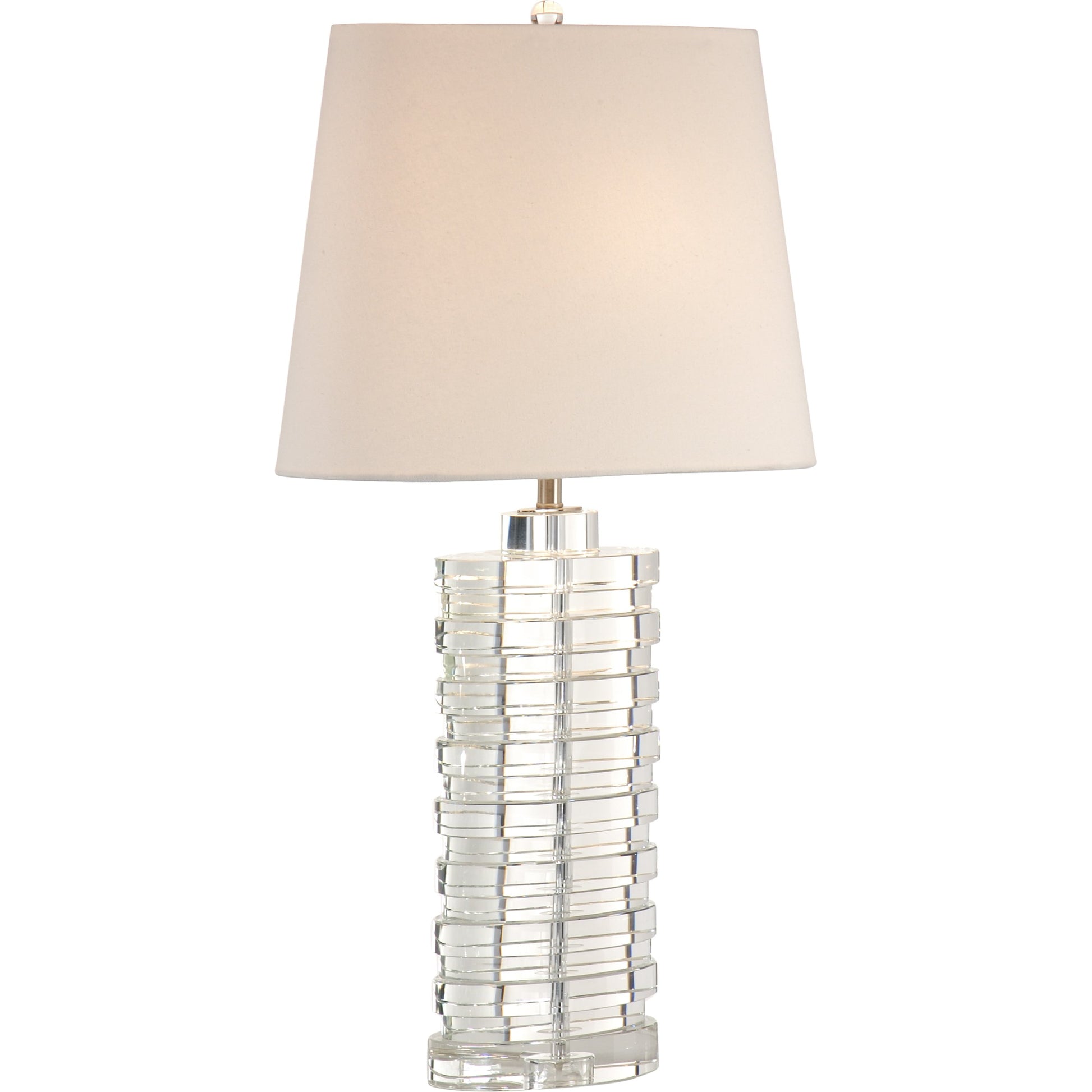Barnett Lamp by Wildwood in clear. Made from crystal, glass in a transitional style.