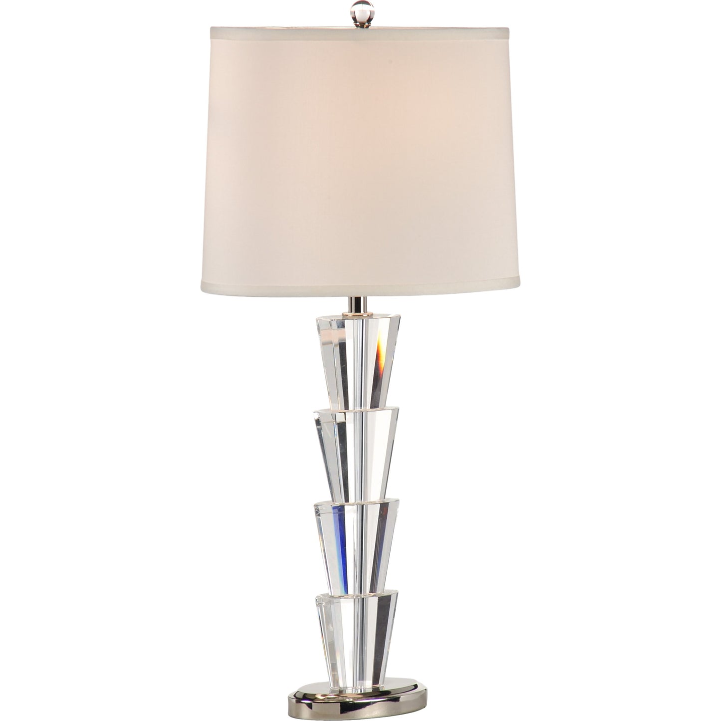 001 SR-385156 | Primary Silo | Crystal Fountain Lamp by Wildwood in clear, polished nickel. Made from crystal, glass in a modern style.