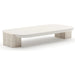Overlap Rectangle Cocktail Table by Caracole. Made from stone in a transitional style.