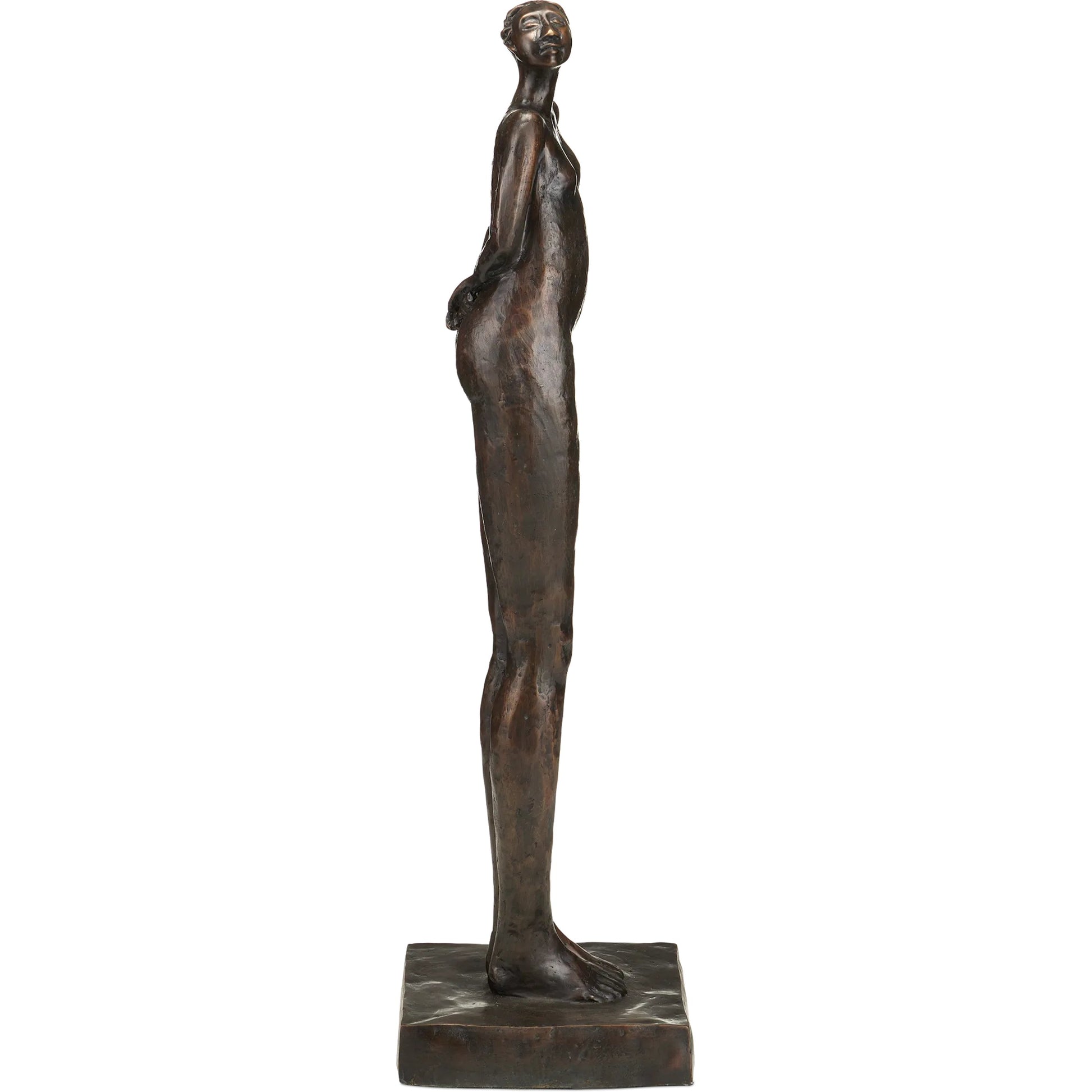 The Tall Empress Bronze by Currey and Company in bronze. Made from bronze in a rustic style.