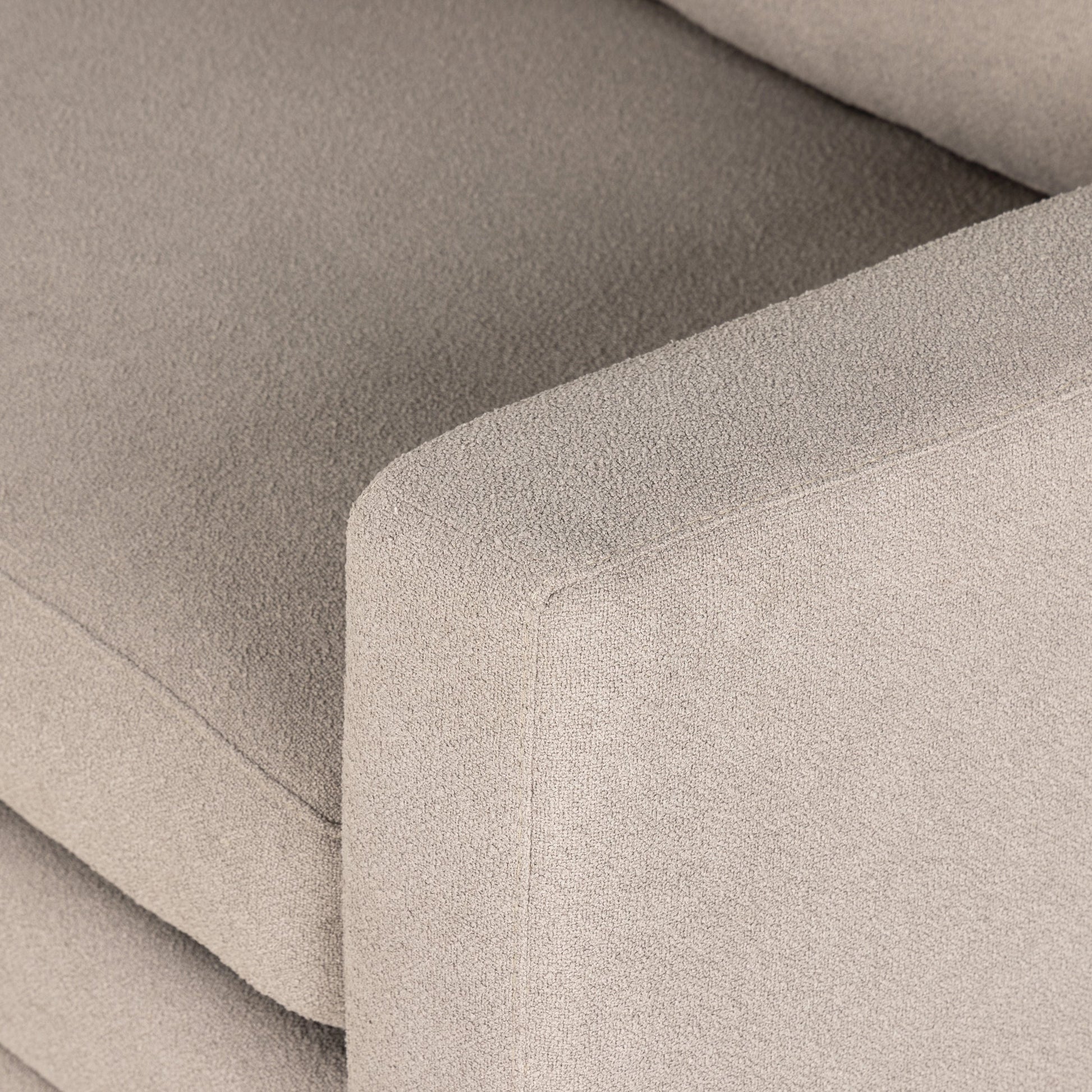 Dom 3-Piece Sectional by Four Hands in portland cobblestone, distressed sienna. Made from 100% polyester, solid rosa morada in a modern style.