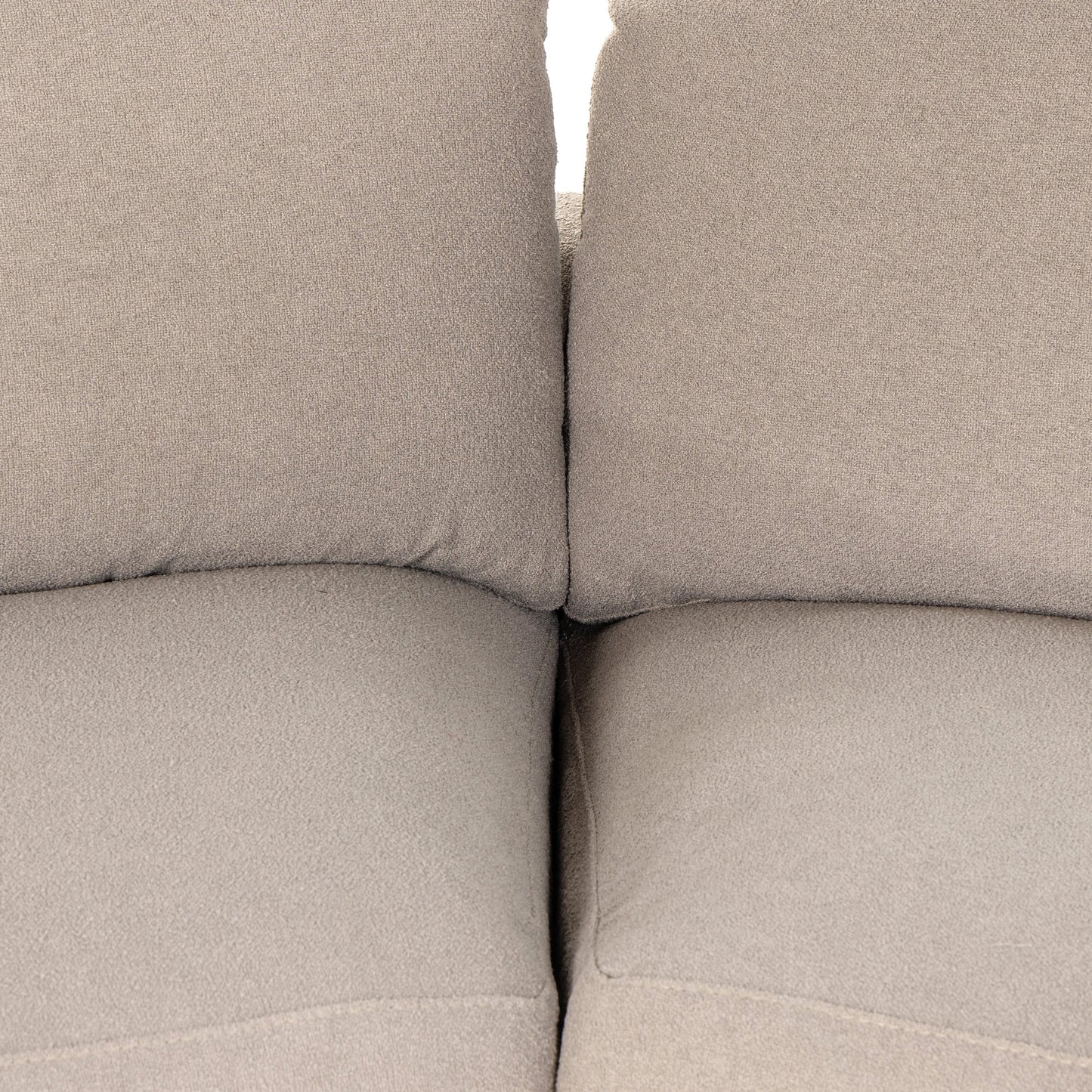 040 SI-1977251 | Closeup | Dom 3-Piece Sectional by Four Hands in portland cobblestone, distressed sienna. Made from 100% polyester, solid rosa morada in a modern style.